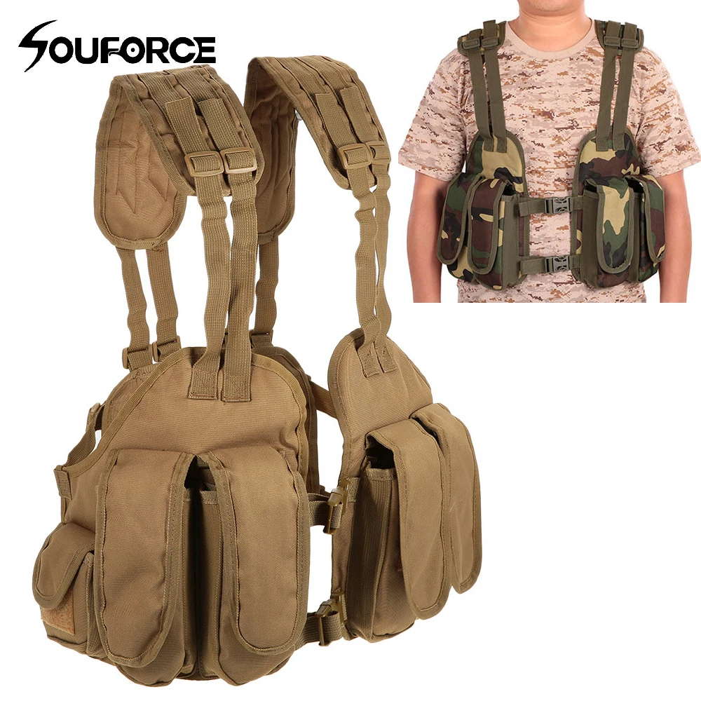 High Quality Camo Simple Military Vest Outdoor Multi-function Lightweight Combat Vest Sports Wear Hunting Vest CS Training Suits
High Quality Camo Simple Military Vest Outdoor Multi-function Lightweight Combat Vest Sports Wear Hunting Vest CS Training Suits