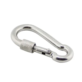 Stainless Steel 5mm*50mm, Screw Lock Spring Clip Spring hook with nut,carbine hook, carabiner with lock
Stainless Steel 5mm*50mm, Screw Lock Spring Clip Spring hook with nut,carbine hook, carabiner with lock