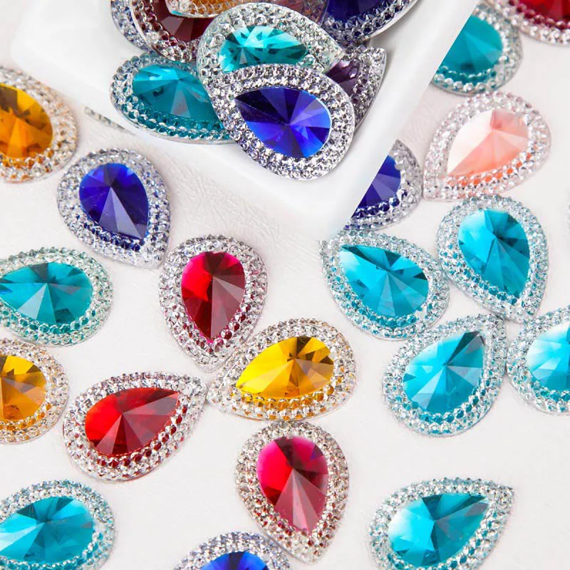 Taidian Two-tone Flatback Teardrop rhinestone cabochon with 2 Holes Multi Color 25*18mm 13x18MM 100pieces
Taidian Two-tone Flatback Teardrop rhinestone cabochon with 2 Holes Multi Color 25*18mm 13x18MM 100pieces