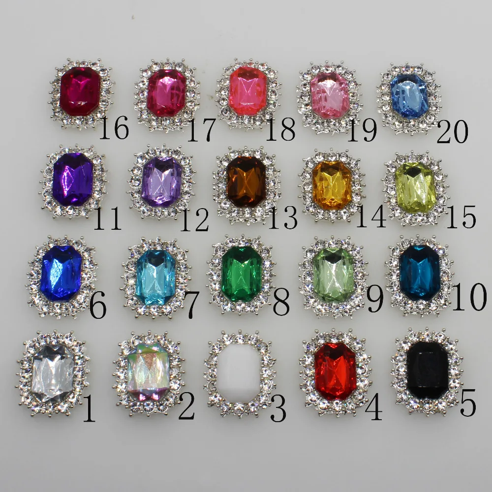 New 17*21MM 10PC silver Rhinestone button Transparent crystal metal crafts Flatback hair clothing Wedding tnvitations decorate
New 17*21MM 10PC silver Rhinestone button Transparent crystal metal crafts Flatback hair clothing Wedding tnvitations decorate