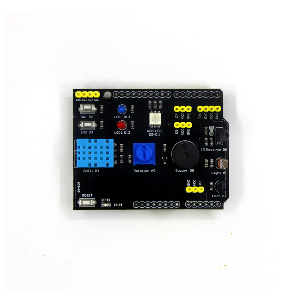 DHT11 LM35 Temperature Humidity Sensor Multifunction Expansion Board Adapter For UNO R3 RGB LED IR Receiver Buzzer I2C
DHT11 LM35 Temperature Humidity Sensor Multifunction Expansion Board Adapter For UNO R3 RGB LED IR Receiver Buzzer I2C