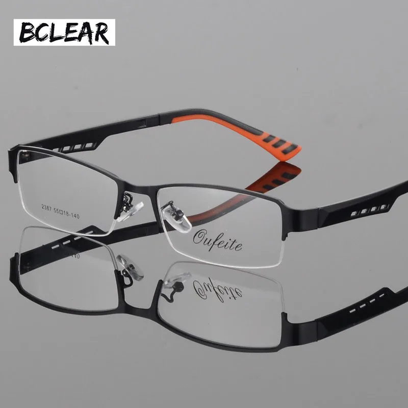 Men's business glasses frame half frame glasses frame titanium alloy ultra-light myopic frames TR legs S2387
Men's business glasses frame half frame glasses frame titanium alloy ultra-light myopic frames TR legs S2387