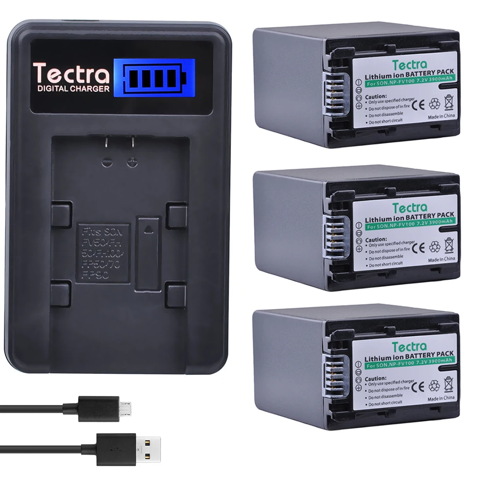 Tectra 3pcs NP-FV100 NP FV100 Camera Battery + LCD USB Charger for Sony NP-FH30 NP-FH40 NP-FH50 NP-FH60 NP-FH70 NP-FH90
Tectra 3pcs NP-FV100 NP FV100 Camera Battery + LCD USB Charger for Sony NP-FH30 NP-FH40 NP-FH50 NP-FH60 NP-FH70 NP-FH90