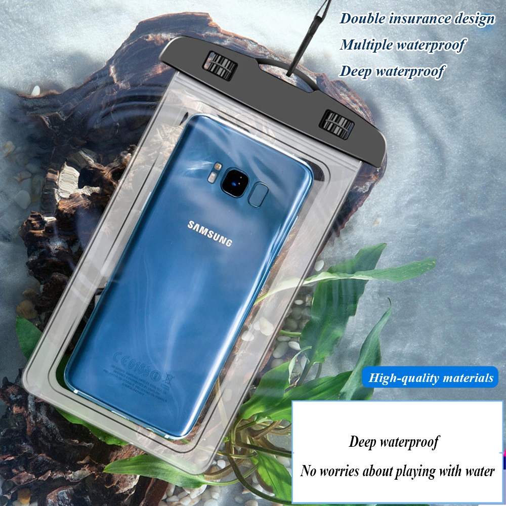 Universal Waterproof Phone Bag Dry Touch Pouch with Luminous Edge 5.5 inch for iphone at Beach Underwater Swimming and Pool
Universal Waterproof Phone Bag Dry Touch Pouch with Luminous Edge 5.5 inch for iphone at Beach Underwater Swimming and Pool
