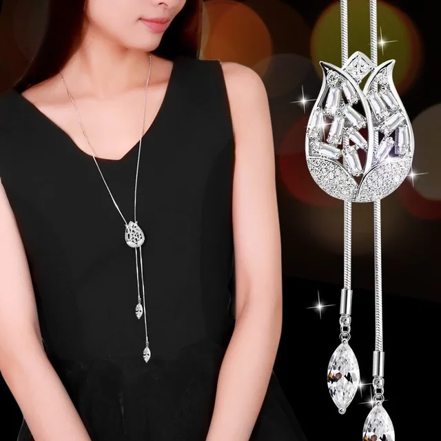 Fashionable and generous classic style is a brick long sweater knitted sweater long necklace wholesale
Fashionable and generous classic style is a brick long sweater knitted sweater long necklace wholesale
