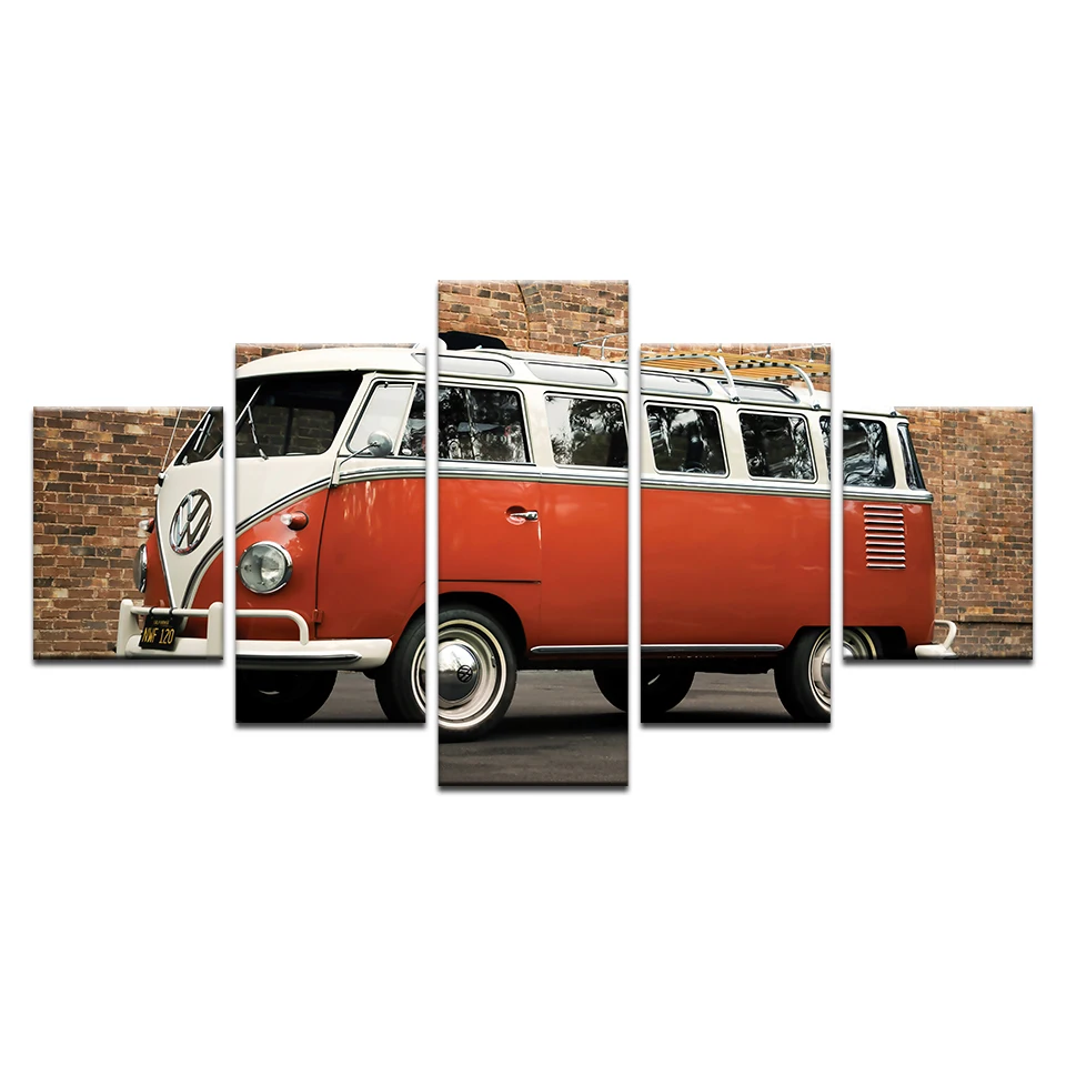 Modern Home Wall Art Decor Frame Pictures HD Prints 5 Pieces Volkswagen Bus Car Painting On Canvas Retro Poster
Modern Home Wall Art Decor Frame Pictures HD Prints 5 Pieces Volkswagen Bus Car Painting On Canvas Retro Poster