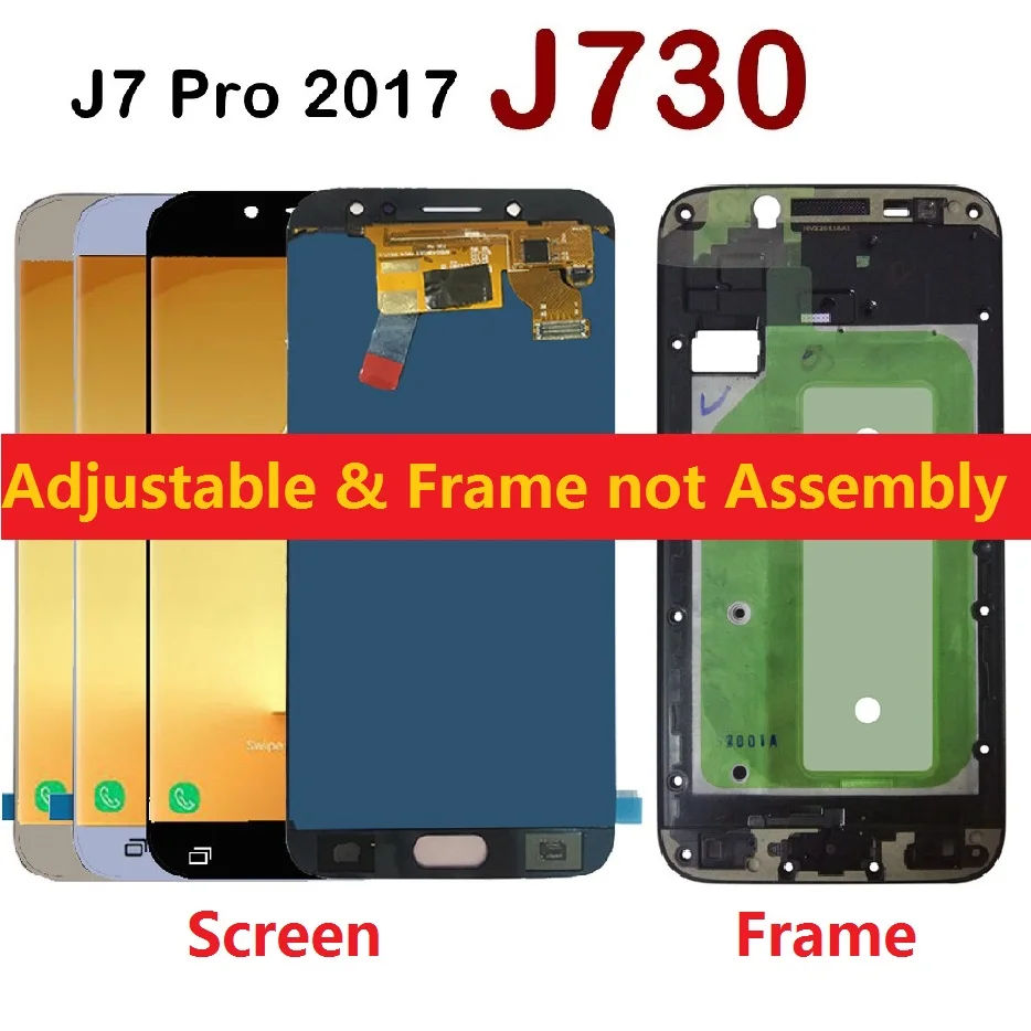 Adjustable Brightness For Samsung Galaxy J7 Pro 2017 J730F J730FN J730M J730F/DS LCD Display Touch Screen Digitizer Sensor Frame
Adjustable Brightness For Samsung Galaxy J7 Pro 2017 J730F J730FN J730M J730F/DS LCD Display Touch Screen Digitizer Sensor Frame