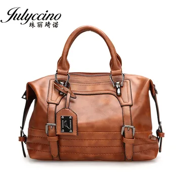 JULYCCINO Brand Boston Women Bag Oil Wax Leather Bags Vintage Four Belts Shoulder Bags Ladies Leather Handbags Bolsa Feminina
JULYCCINO Brand Boston Women Bag Oil Wax Leather Bags Vintage Four Belts Shoulder Bags Ladies Leather Handbags Bolsa Feminina