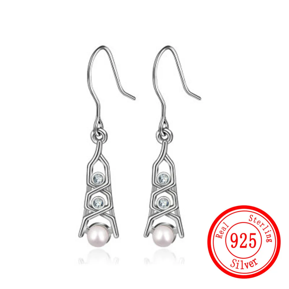 Women's S925 Sterling Silver Pearl Zircon Earrings Fashion Valentine's Glamour Earrings Ear Drop Jewelry Gifts
Women's S925 Sterling Silver Pearl Zircon Earrings Fashion Valentine's Glamour Earrings Ear Drop Jewelry Gifts