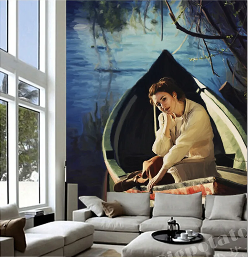 The custom 3D murals,3D Beautiful painting, beauty in the boat papel de parede ,living room sofa TV wall bedroom wall paper
The custom 3D murals,3D Beautiful painting, beauty in the boat papel de parede ,living room sofa TV wall bedroom wall paper
