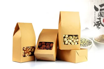 8*15.5X5cm Kraft paper box bag Food packing box with open window box nuts Tea biscuit bags 200pcs/lot
8*15.5X5cm Kraft paper box bag Food packing box with open window box nuts Tea biscuit bags 200pcs/lot