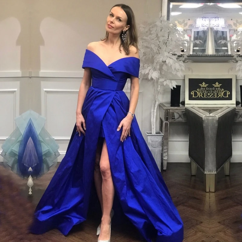 HGS222 Hot Sale Sexy V Neck Elegant Blue Front Split Long Evening Dresses Prom Gowns Evening 2018 A Line Off the Shoulder
HGS222 Hot Sale Sexy V Neck Elegant Blue Front Split Long Evening Dresses Prom Gowns Evening 2018 A Line Off the Shoulder