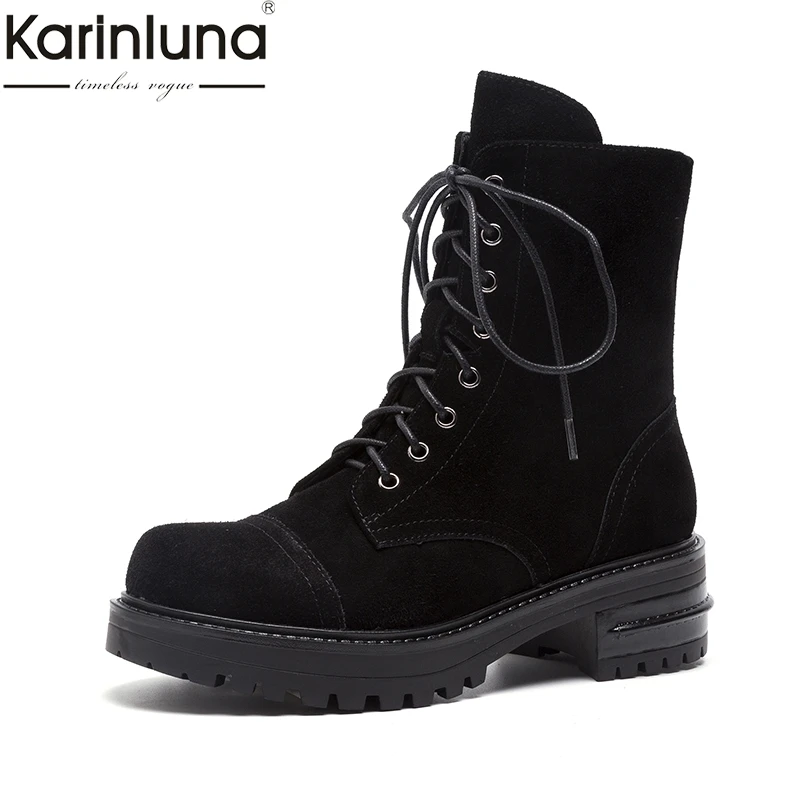 Karinluna brand new dropship genuine leather natural cow leather chunky Heels Boots Women Shoes Woman Boots
Karinluna brand new dropship genuine leather natural cow leather chunky Heels Boots Women Shoes Woman Boots
