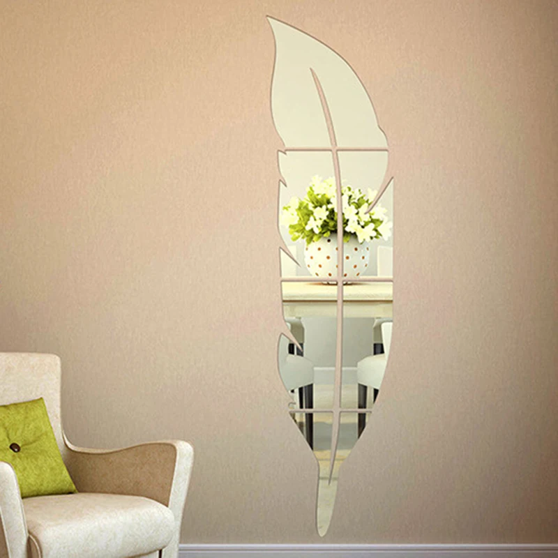 1PC Feather Shape mirror wall stickers 3D diy home decoration Bedroom Home Decoration Plastic Self Adhesive Film Accessories 7
1PC Feather Shape mirror wall stickers 3D diy home decoration Bedroom Home Decoration Plastic Self Adhesive Film Accessories 7