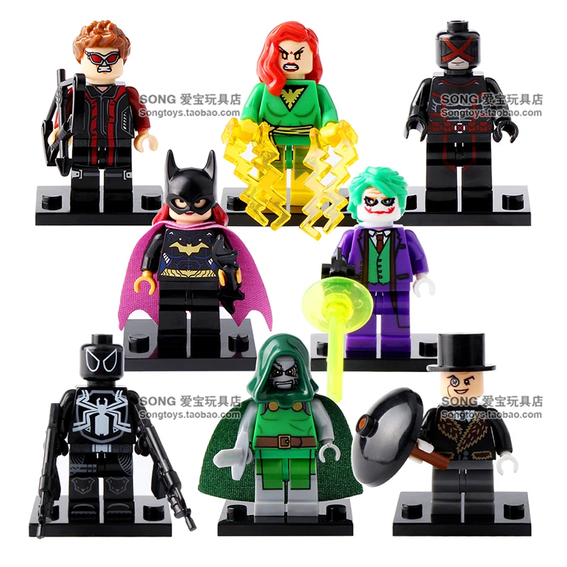 8pcs Joker Batgirl Penguin Hawkeye Justice League Suicide Squad Batman DC Assemble minifig Building DIY Blocks Kids Toys
8pcs Joker Batgirl Penguin Hawkeye Justice League Suicide Squad Batman DC Assemble minifig Building DIY Blocks Kids Toys