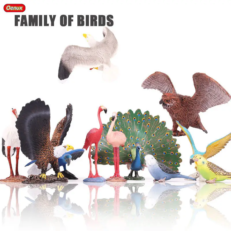 Oenux Bird Animals Flamingos Macaw Pelican Flamingo Snowy Owl Bird World Solid PVC Model Action Figures Toy For Kids Xmas Gift
Oenux Bird Animals Flamingos Macaw Pelican Flamingo Snowy Owl Bird World Solid PVC Model Action Figures Toy For Kids Xmas Gift