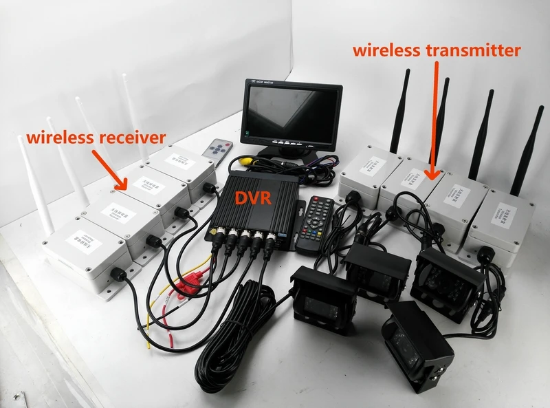 wireless 7 inch monitor 4 wireless camera four channel DVR recoder long truck forklift monitoring system
wireless 7 inch monitor 4 wireless camera four channel DVR recoder long truck forklift monitoring system