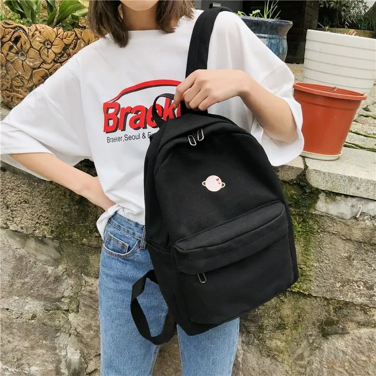 2019 Summer New Preppy Style Embroidery Universe Women Canvas Backpacks Female Casual Simple Zipper Canvas Shoulder Bags
2019 Summer New Preppy Style Embroidery Universe Women Canvas Backpacks Female Casual Simple Zipper Canvas Shoulder Bags