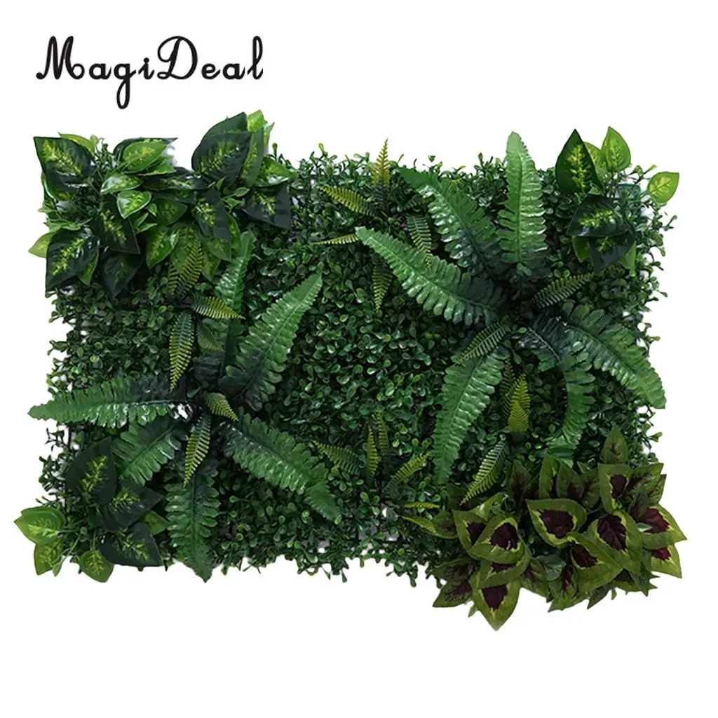 6 Pieces Artificial Green Grass Plant Berries Flower Wall Panels Wedding Party Foliage Pillar Main Road Decor