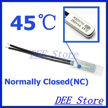 10Pcs/lot 45C Degree Celsius NC Normal Close Thermal Protector Sensor Thermostat temperature control fuse switch 250V 5A KSD9700
10Pcs/lot 45C Degree Celsius NC Normal Close Thermal Protector Sensor Thermostat temperature control fuse switch 250V 5A KSD9700