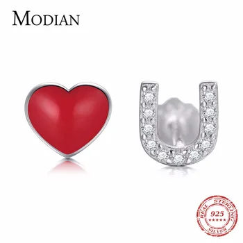 Modian 925 Sterling Silver Earrings Lovely Heart Enamel Jewelry Fashion Romantic Stud Earrings For Women Valentine's D Gift
Modian 925 Sterling Silver Earrings Lovely Heart Enamel Jewelry Fashion Romantic Stud Earrings For Women Valentine's D Gift