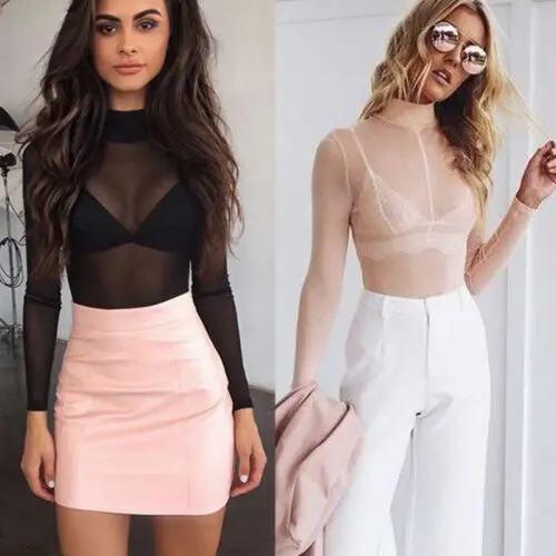 2019 New Women Sexy Sheer Mesh Fish Net Long Sleeve Turtle Neck See Crop Solid Top T-Shirt Wholesale Dropshipping Popular Hot
2019 New Women Sexy Sheer Mesh Fish Net Long Sleeve Turtle Neck See Crop Solid Top T-Shirt Wholesale Dropshipping Popular Hot