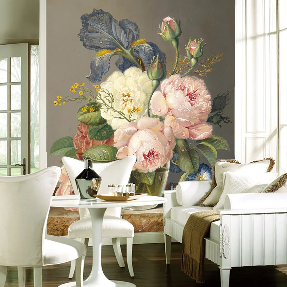 Роскошные обои на заказ Элегантные цветы фото шелковые Настенные домашний декор