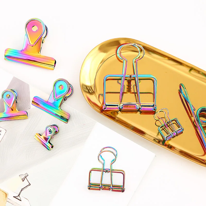Creative Laser Colorful Metal Plating Bill Clip Hollow Decorative Handbook Receiving Long Tail Clip For Student Stationery
Creative Laser Colorful Metal Plating Bill Clip Hollow Decorative Handbook Receiving Long Tail Clip For Student Stationery