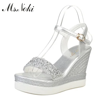 Ms.Noki high heels sandals women shinning glitter silver gold platform wedges 2019 summer ladies open toe casual shoes pumps hot
Ms.Noki high heels sandals women shinning glitter silver gold platform wedges 2019 summer ladies open toe casual shoes pumps hot