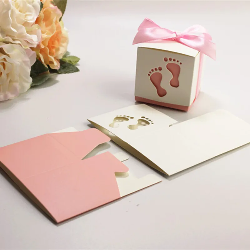 100pcs Feet Shape Chocolate Wrapping Candy Gift Box Kids Party Boite Dragees De Mariage Wedding Favor Gift Packaging with Ribbon
100pcs Feet Shape Chocolate Wrapping Candy Gift Box Kids Party Boite Dragees De Mariage Wedding Favor Gift Packaging with Ribbon
