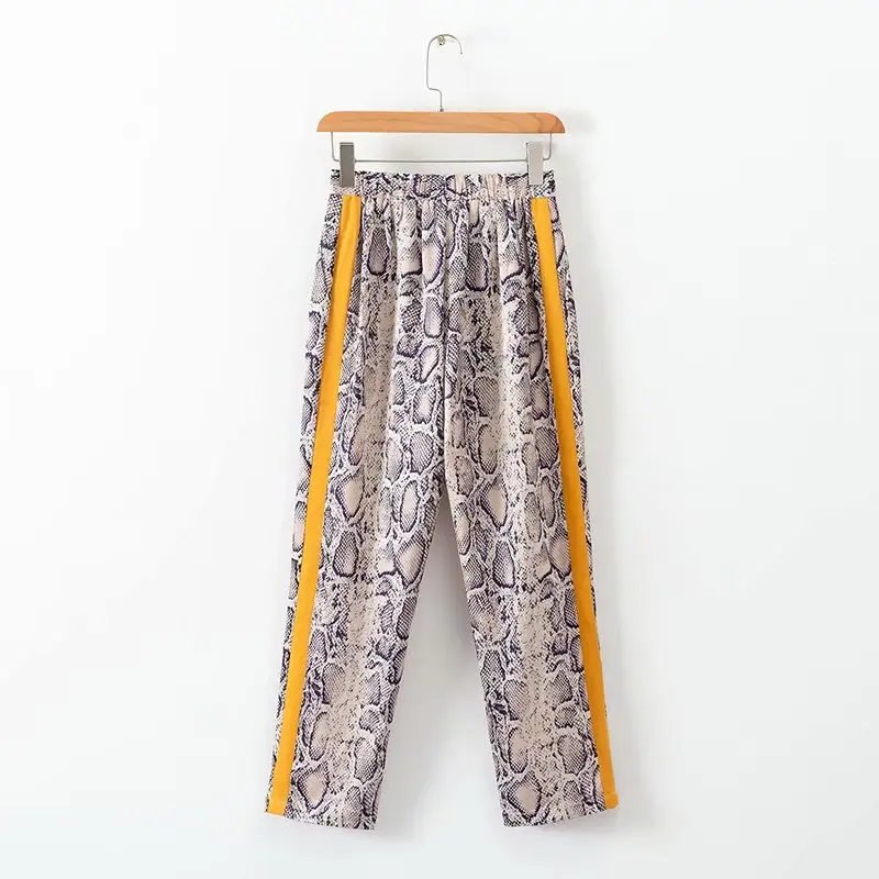 2018 Women Vintage snake skin Print side stripe pants ankle length elastic waist pocket Trousers female sexy Leisure Pants P150
2018 Women Vintage snake skin Print side stripe pants ankle length elastic waist pocket Trousers female sexy Leisure Pants P150