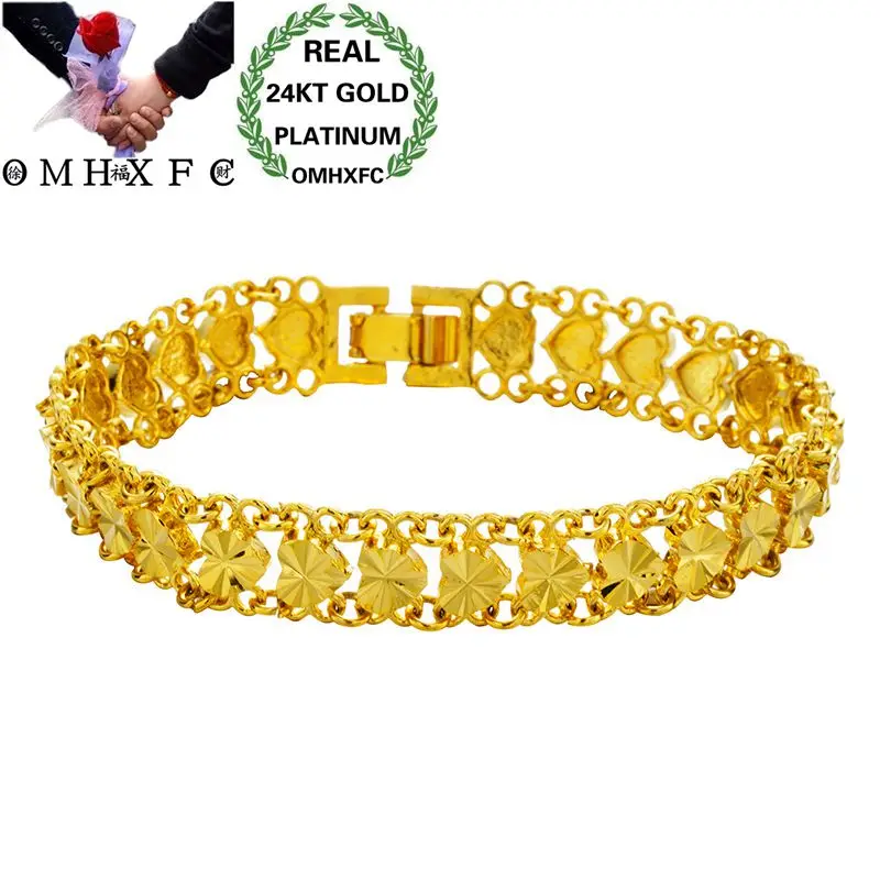 OMHXFC Wholesale European Fashion Woman Girl Party Birthday Wedding Gift Elegant Heart Link 24KT Gold Bracelets BE232
OMHXFC Wholesale European Fashion Woman Girl Party Birthday Wedding Gift Elegant Heart Link 24KT Gold Bracelets BE232