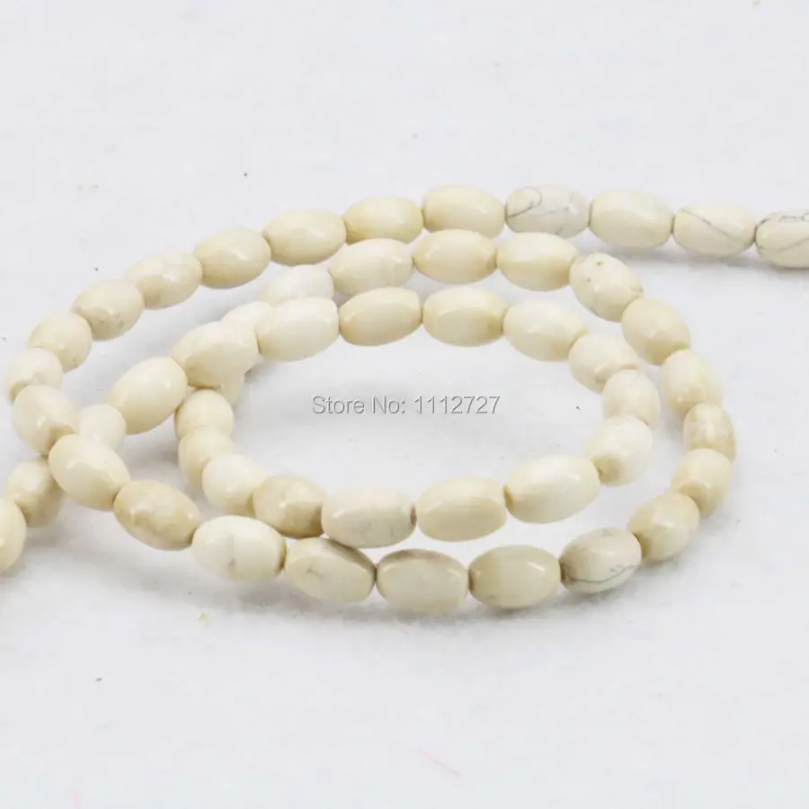 4x6mm Ornaments White Turkey Stone DIY Loose Beads Stone Howlite Rice Accessory Parts 15inch Fashion Jewelry Making Women Gifts
4x6mm Ornaments White Turkey Stone DIY Loose Beads Stone Howlite Rice Accessory Parts 15inch Fashion Jewelry Making Women Gifts