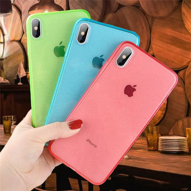 Shining Glitter Powder Phone Case For iPhone X XS XR XS Max 8 7 6 6S Plus Candy Color Transparent Shockproof Soft TPU Back Cover
Shining Glitter Powder Phone Case For iPhone X XS XR XS Max 8 7 6 6S Plus Candy Color Transparent Shockproof Soft TPU Back Cover