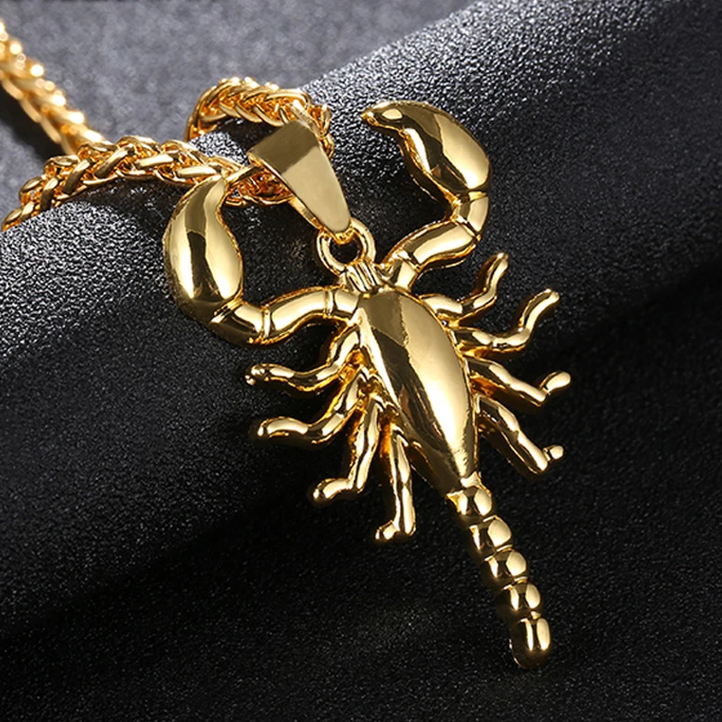 Hip Hop Scorpion Statement Necklace & Pendant Gold/Steel/Black Color Vintage American Style Steampunk Men Chain Jewelry
Hip Hop Scorpion Statement Necklace & Pendant Gold/Steel/Black Color Vintage American Style Steampunk Men Chain Jewelry