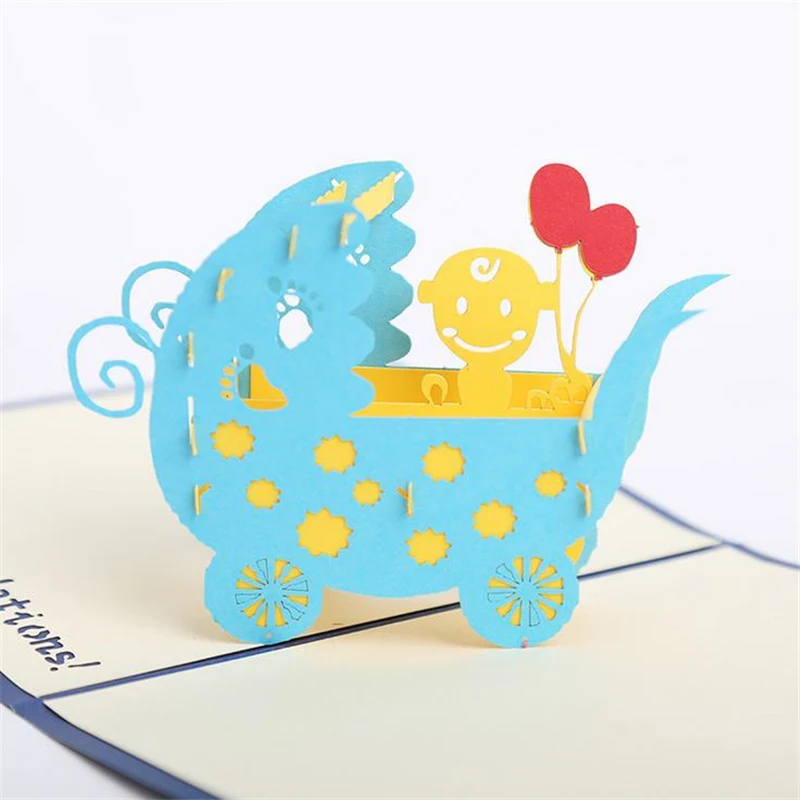 DoreenBeads Creative 3D Cards Invitations Newborn Baby Blessing Card Baby Carriage Paper Cutting Folding Card for Baby Shower
DoreenBeads Creative 3D Cards Invitations Newborn Baby Blessing Card Baby Carriage Paper Cutting Folding Card for Baby Shower