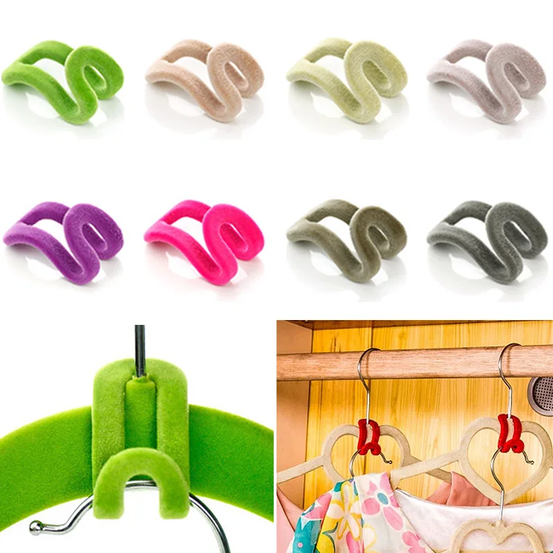 10pcs New cute flocking clothes hanger easy hook creative flocking holder mini anti-clip save room hanger tie on the hook
10pcs New cute flocking clothes hanger easy hook creative flocking holder mini anti-clip save room hanger tie on the hook