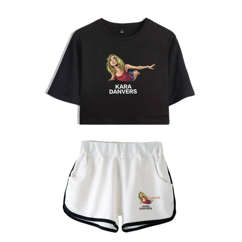 New summer T-shirt Kara Danvers printing women's fashion T-shirt shorts two-color mix and match two-piece T-shirt women's suit
New summer T-shirt Kara Danvers printing women's fashion T-shirt shorts two-color mix and match two-piece T-shirt women's suit
