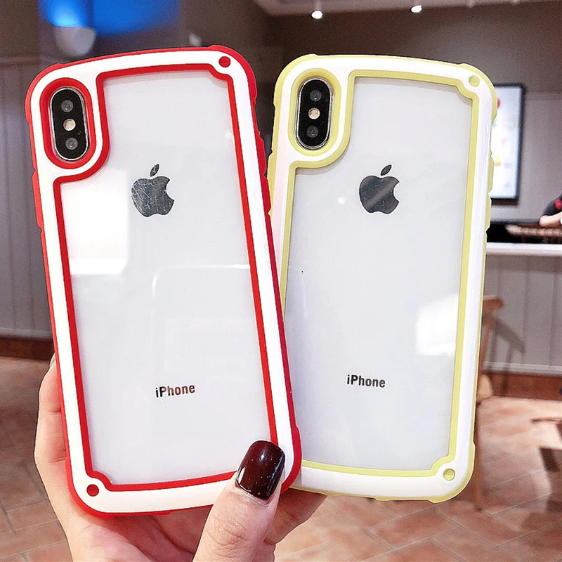 Candy Color Transparent Shockproof Phone Case for iPhone XS Max XS X Clear PC+TPU back phone case for iphone 7 8 6 6s plus X XS
Candy Color Transparent Shockproof Phone Case for iPhone XS Max XS X Clear PC+TPU back phone case for iphone 7 8 6 6s plus X XS