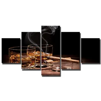 Artryst Meeting room Living room canvas poster Whiskey Cigar Wall Art painting decortion 5 piece HD canvas print decor WY139
Artryst Meeting room Living room canvas poster Whiskey Cigar Wall Art painting decortion 5 piece HD canvas print decor WY139