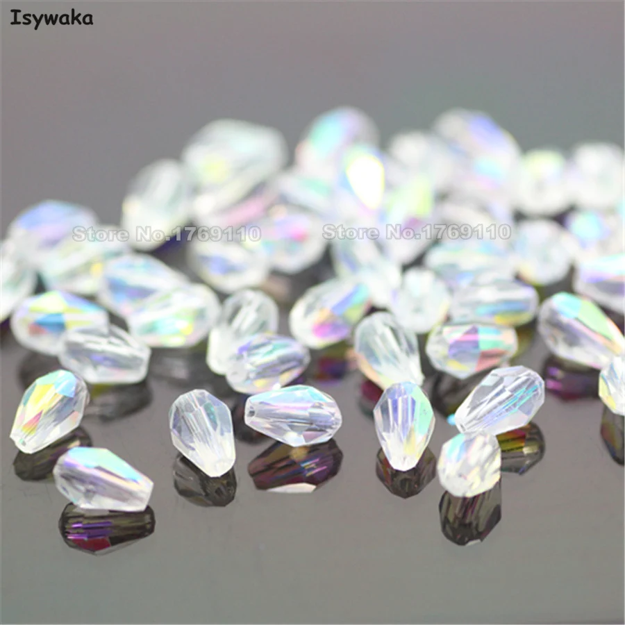 Isywaka 100pcs AB White Faceted Teardrop Beads Austria Crystal Beads charm Glass Beads Loose Spacer Bead for DIY Making, 3x5mm
Isywaka 100pcs AB White Faceted Teardrop Beads Austria Crystal Beads charm Glass Beads Loose Spacer Bead for DIY Making, 3x5mm