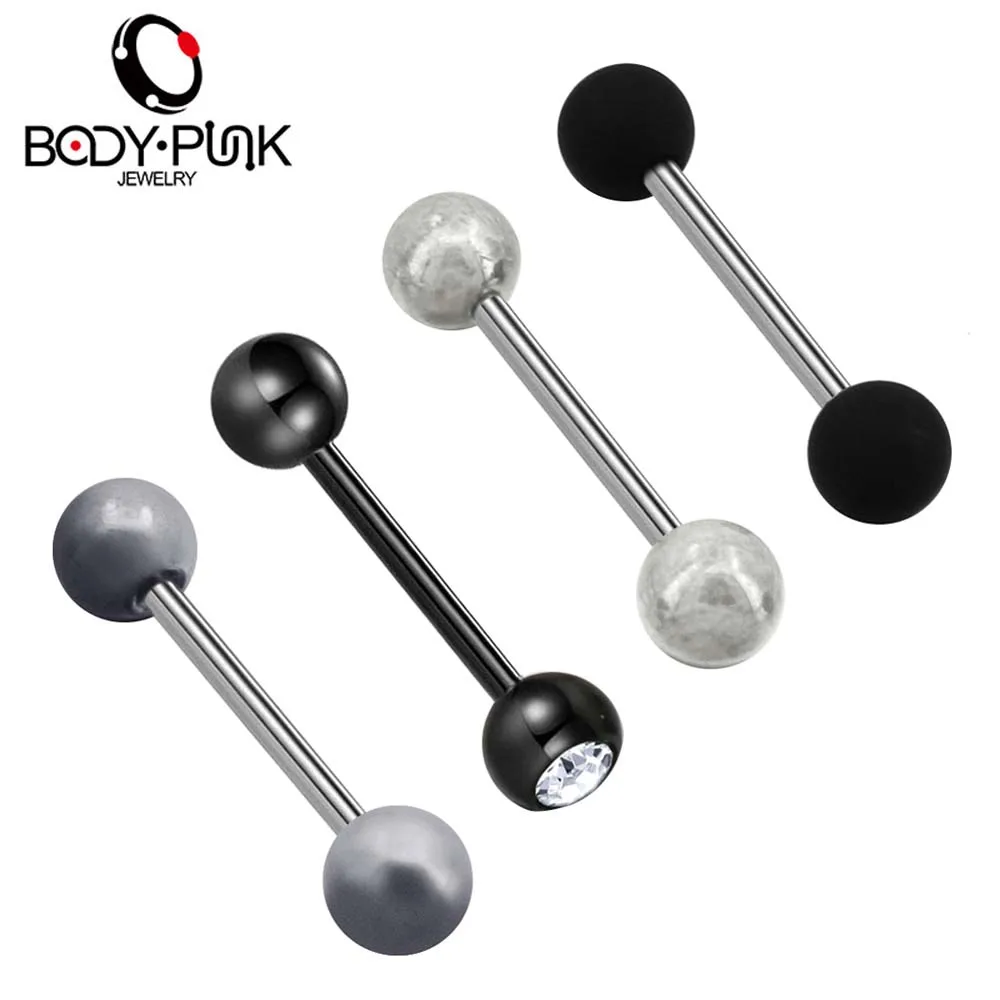 BODY PUNK New 14G 1.6mm Tongue Piercing Barbells CZ Stainless Steel 4PCS Tongue Rings Body Piercings Jewelry for Women Nipple
BODY PUNK New 14G 1.6mm Tongue Piercing Barbells CZ Stainless Steel 4PCS Tongue Rings Body Piercings Jewelry for Women Nipple