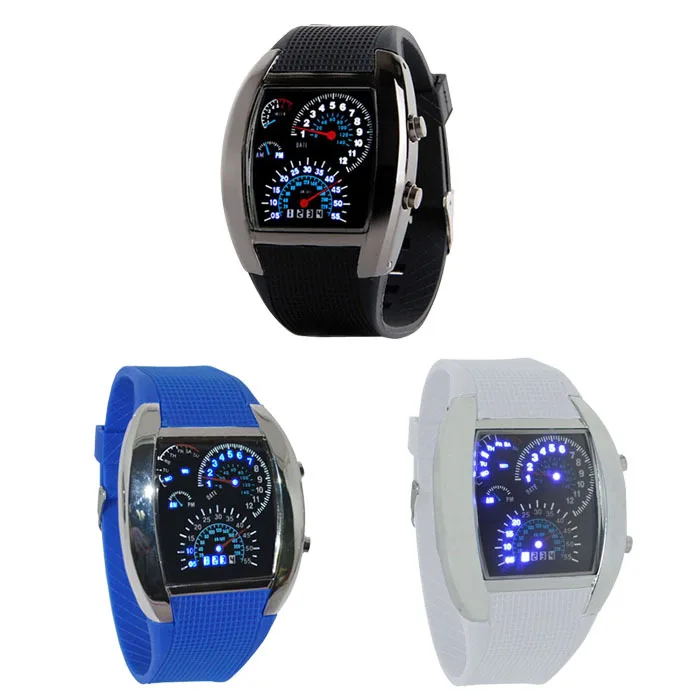 Kimisohand Fashion Aviation Turbo Dial Flash LED Watch Gift Mens Lady Sports Car Meter
Kimisohand Fashion Aviation Turbo Dial Flash LED Watch Gift Mens Lady Sports Car Meter