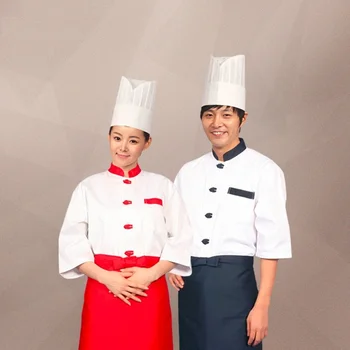 (10set Hat&Shirt&Apron)Chef's short sleeve The hotel kitchen restaurant chef uniform white men and women bakers dining room
(10set Hat&Shirt&Apron)Chef's short sleeve The hotel kitchen restaurant chef uniform white men and women bakers dining room
