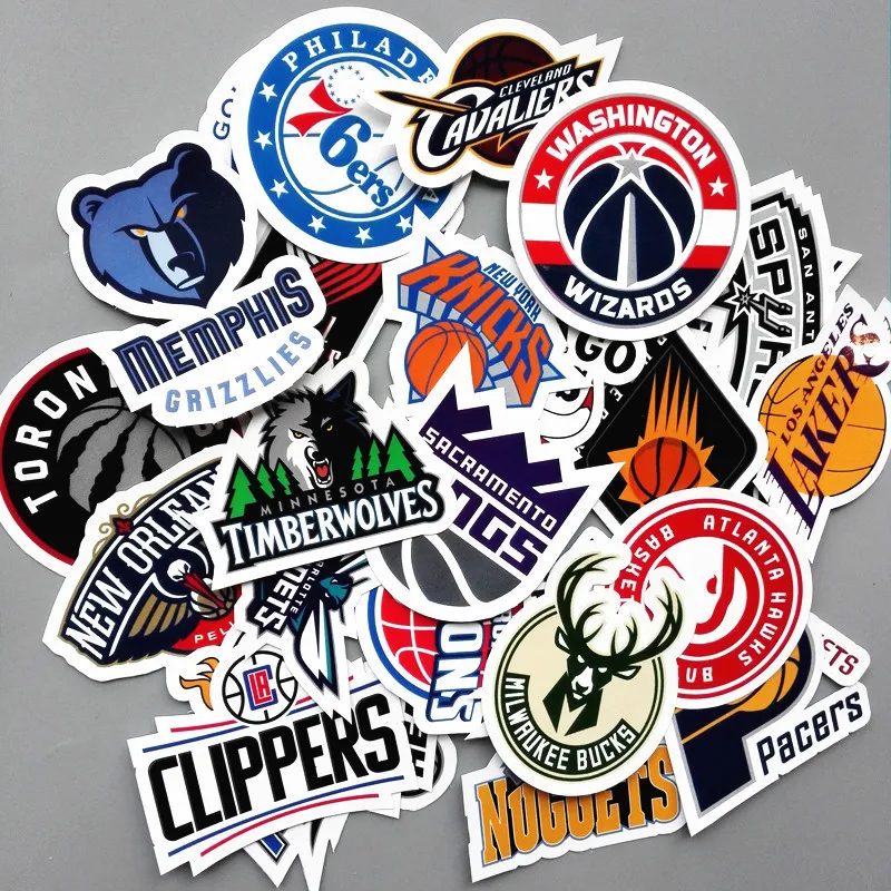 30Pcs/Lot Funny PVC Waterproof Basket Club Logo Sticker For Laptop Trunk Skateboard Fridge Phone Decal Car Styling Toy Stickers
30Pcs/Lot Funny PVC Waterproof Basket Club Logo Sticker For Laptop Trunk Skateboard Fridge Phone Decal Car Styling Toy Stickers