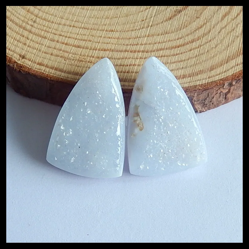 Drusy Blue Lace Agate fashion Cabochon Pair,Charms Women Jewelry Gift Gem Customized 27x18x4mm,8.5g
Drusy Blue Lace Agate fashion Cabochon Pair,Charms Women Jewelry Gift Gem Customized 27x18x4mm,8.5g