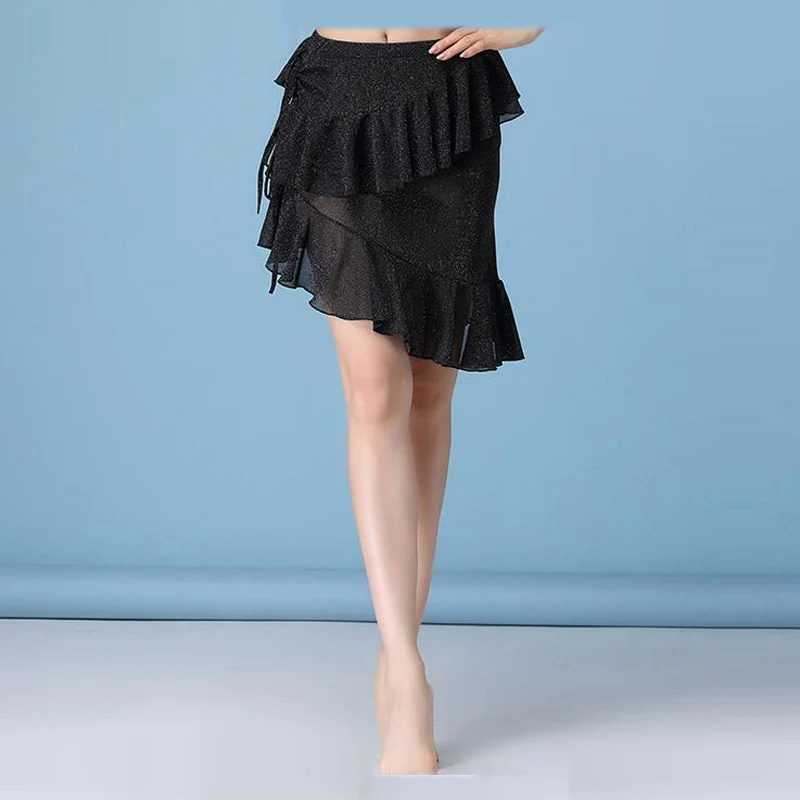 New Sexy Belly Dance Short Skirt With Ruffles Women's Performance Training Dance Dress Silver Mesh
New Sexy Belly Dance Short Skirt With Ruffles Women's Performance Training Dance Dress Silver Mesh