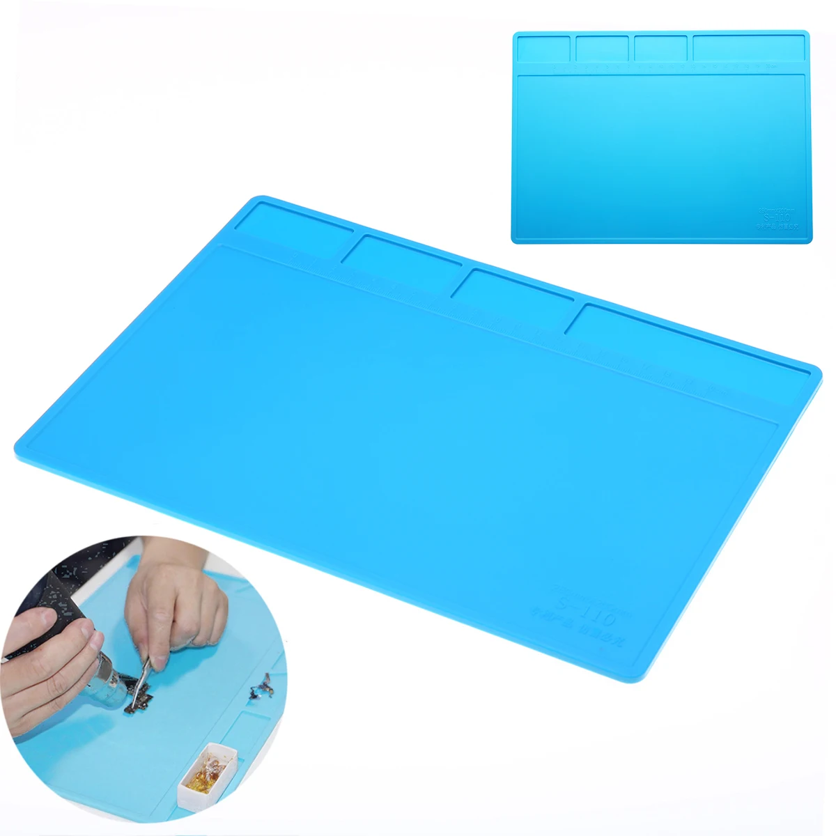 1pc Soldering Mat Heat-resistant Soldering Pad Insulation Silicone Soldering Pad Maintenance Platform Repair Tool
1pc Soldering Mat Heat-resistant Soldering Pad Insulation Silicone Soldering Pad Maintenance Platform Repair Tool