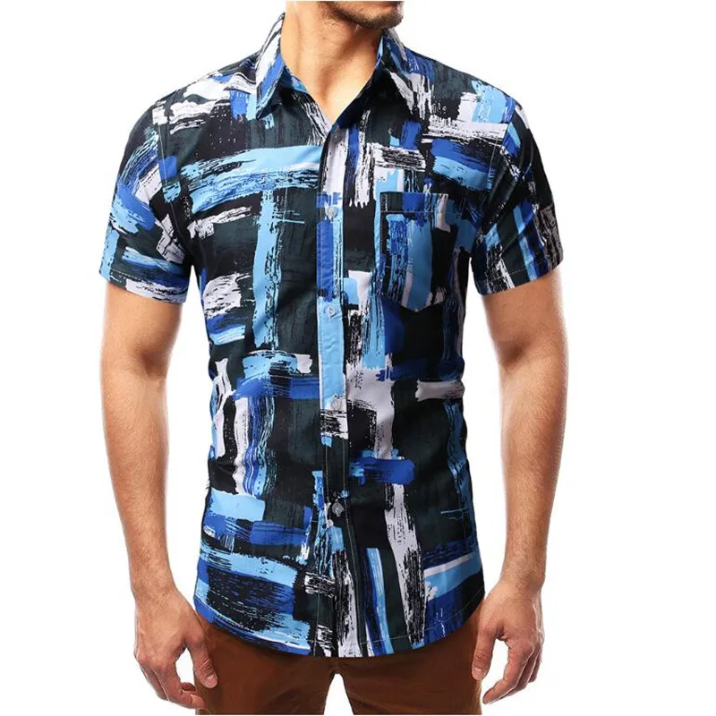 Men's summer business trend printed short sleeve lapel shirt, 2019 new men's fashion beach casual short sleeve shirt
Men's summer business trend printed short sleeve lapel shirt, 2019 new men's fashion beach casual short sleeve shirt