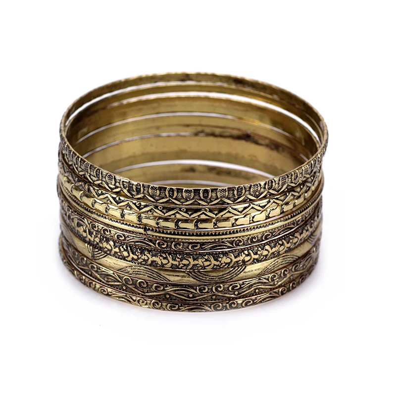 11 Pcs/Set Vintage Indian Bangles Sets Lady Silver Metal Bangle Set Women Metal Untique Bronze Bracelets Wholesale Lots Jewelry
11 Pcs/Set Vintage Indian Bangles Sets Lady Silver Metal Bangle Set Women Metal Untique Bronze Bracelets Wholesale Lots Jewelry